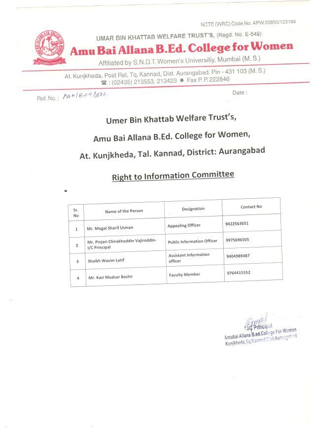 Right to Information Committee